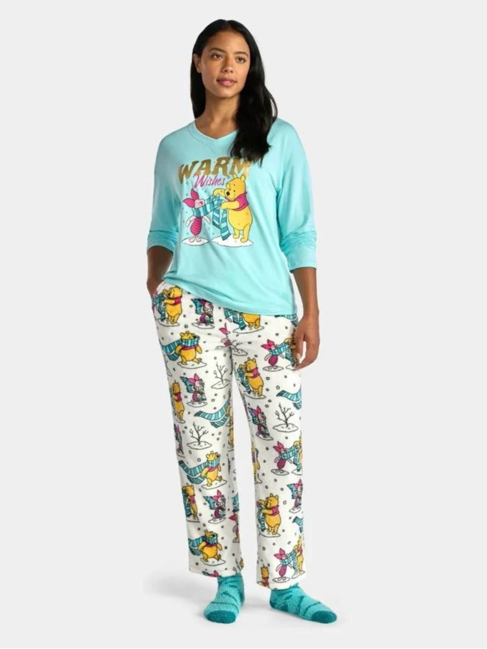 Winnie the Pooh Cute and Cozy PJ set with Fuzzy Socks!🧸🍯